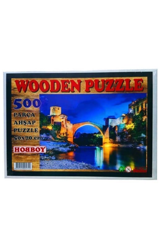500 Parça Puzzle - Evler ve Çiçekler Yapboz