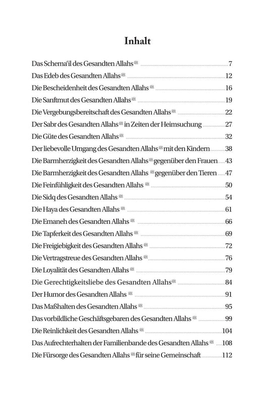 Vom Schönen Charakter Muhammeds (Sallallahu Aleyhi We Sellem)