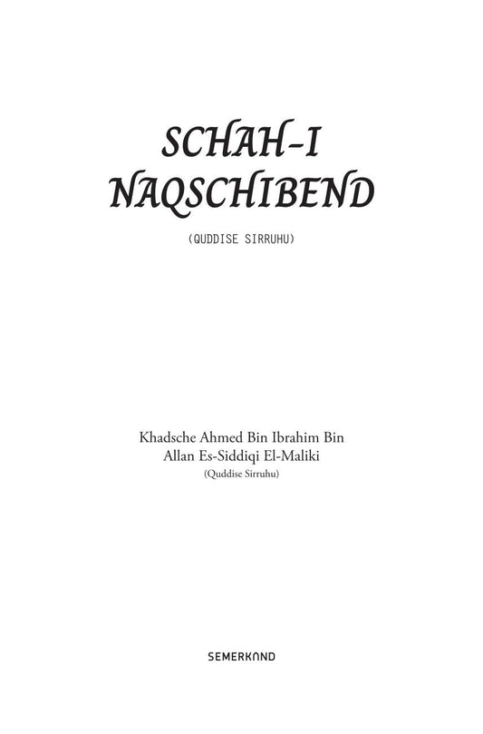 Schah-ı Naqschibend (Quddise Sirruhu)