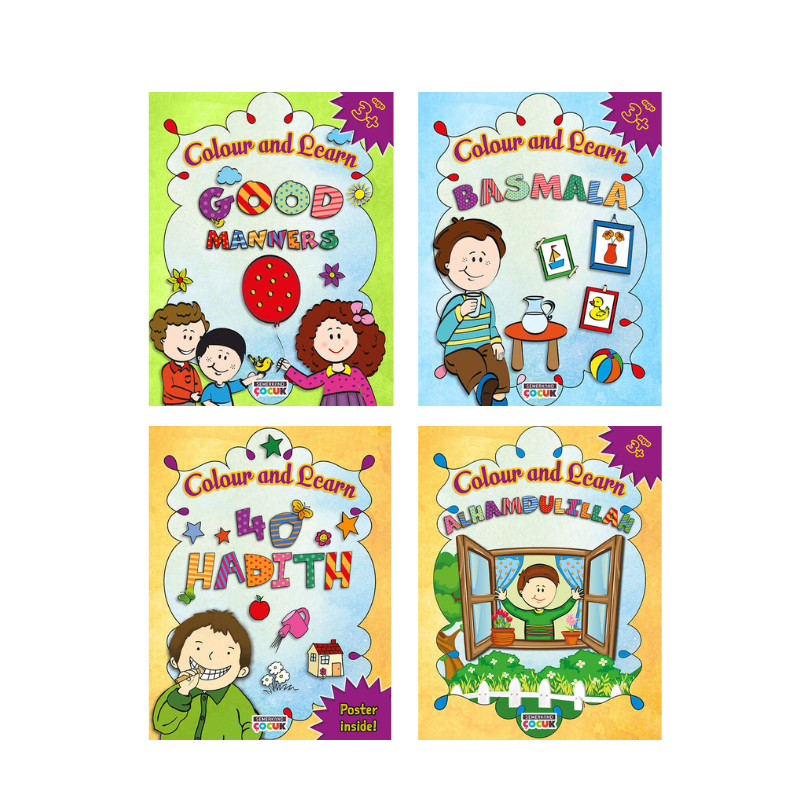 COLOUR AND LEARN | +3 AGE | 4 BOOKS