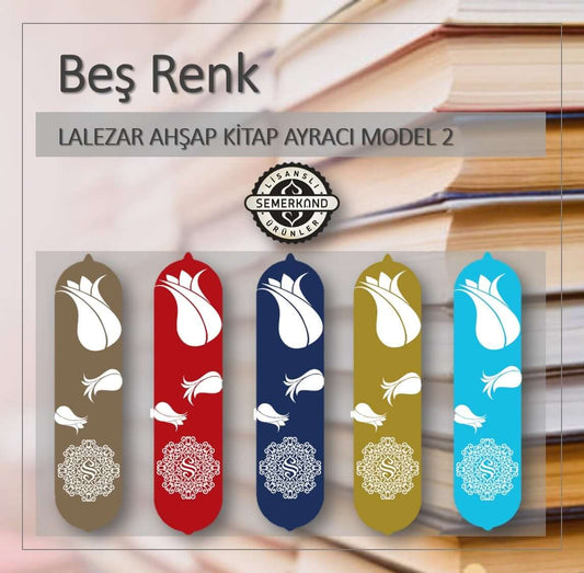 Lalezar Ahşap Kitap Ayracı Model 2 set 5'li