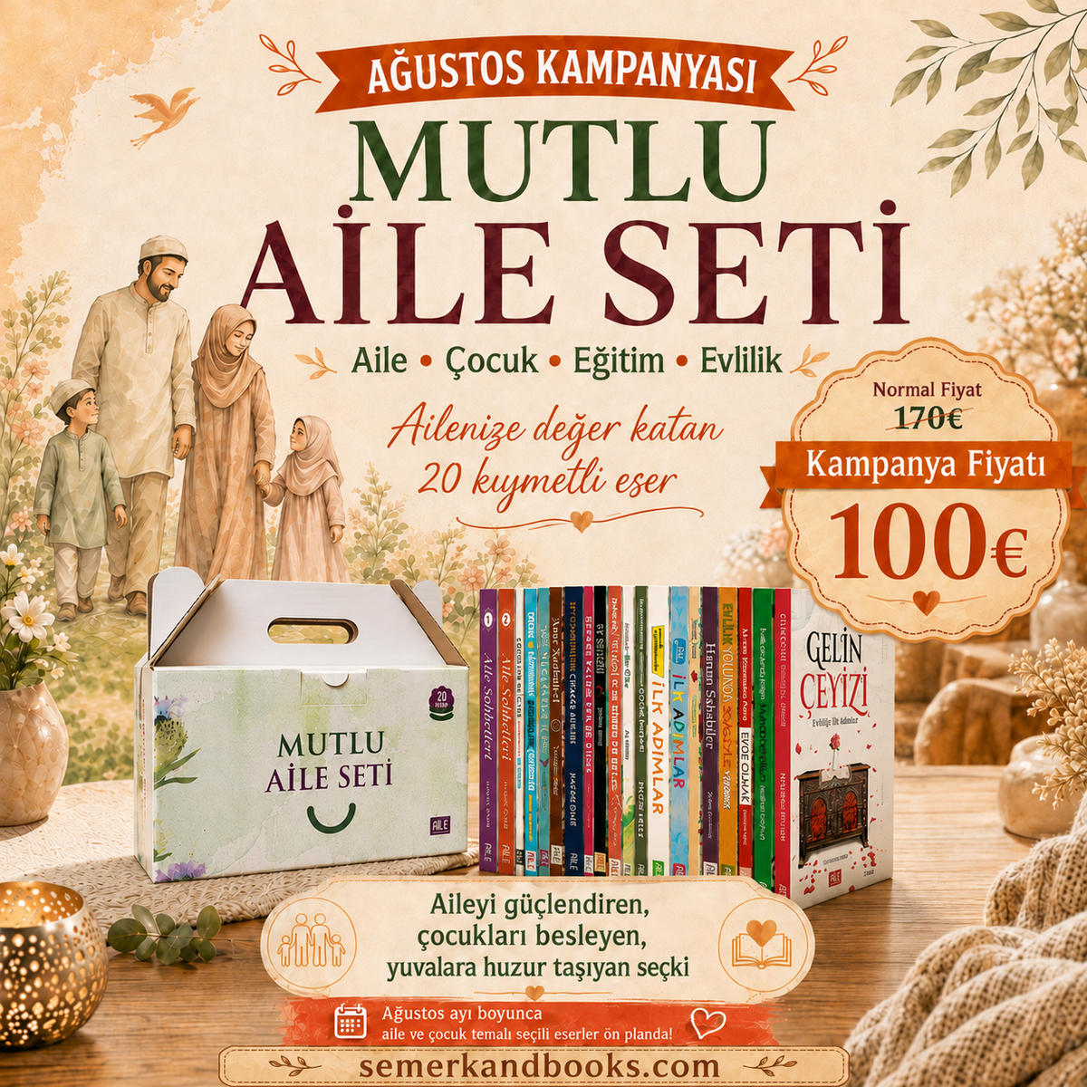Mutlu Aile Seti | 20 Kitap | Özel Kutulu