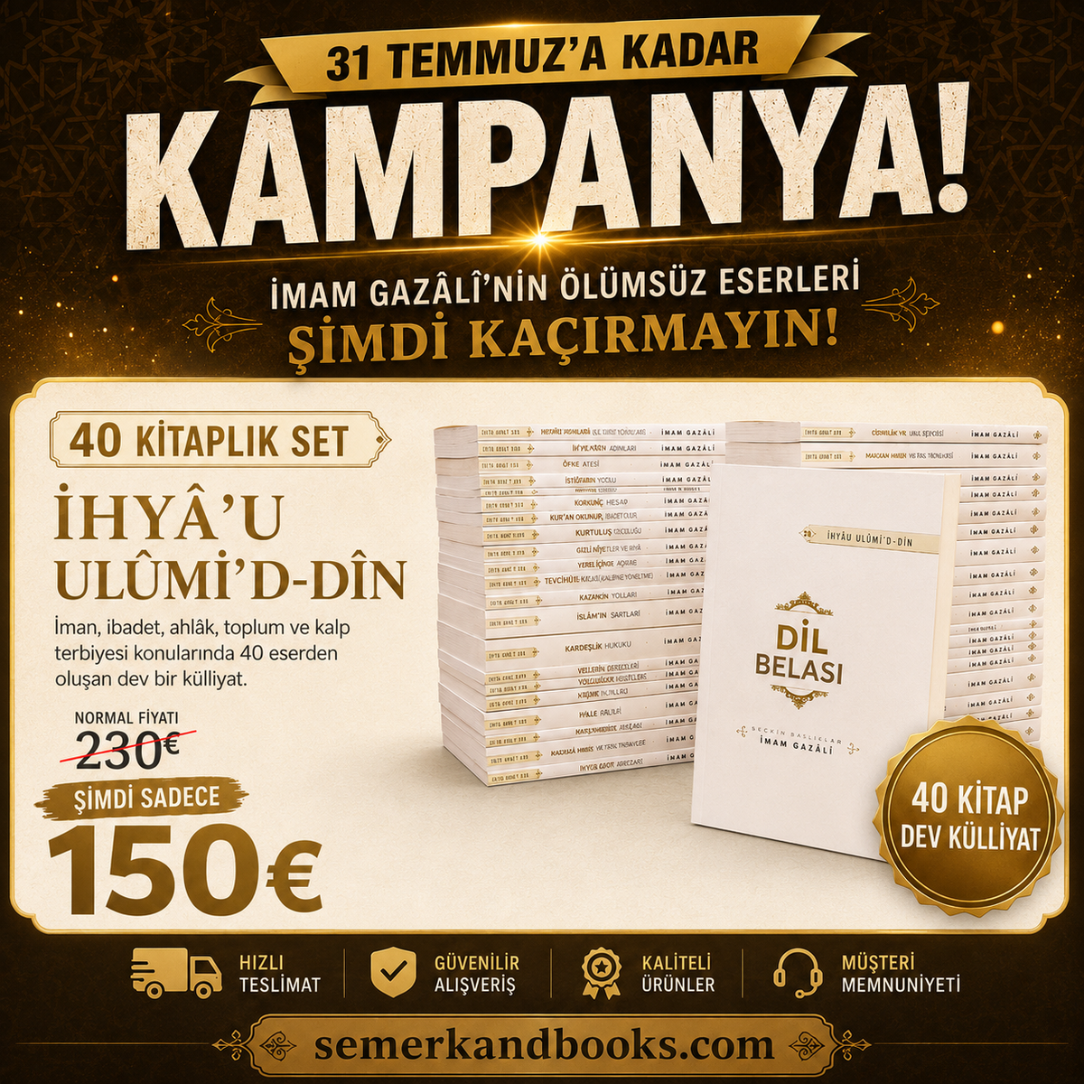 İHYA'U ULUMİDDİN - 40.CİLD SET | İMAM GAZALİ