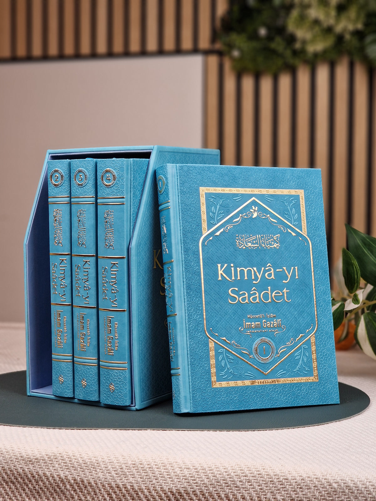 Kimyâ-yı Saâdet | 4 Cilt Özel Tasarım Turkuaz | İmam Gazali