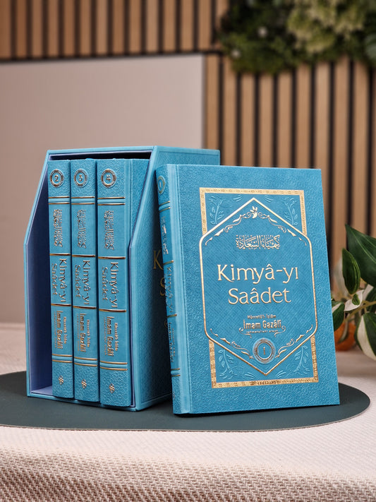 Kimyayı Saadet 4 Cilt Özel Tasarım - Yeşil / Turkuaz | İmam Gazali