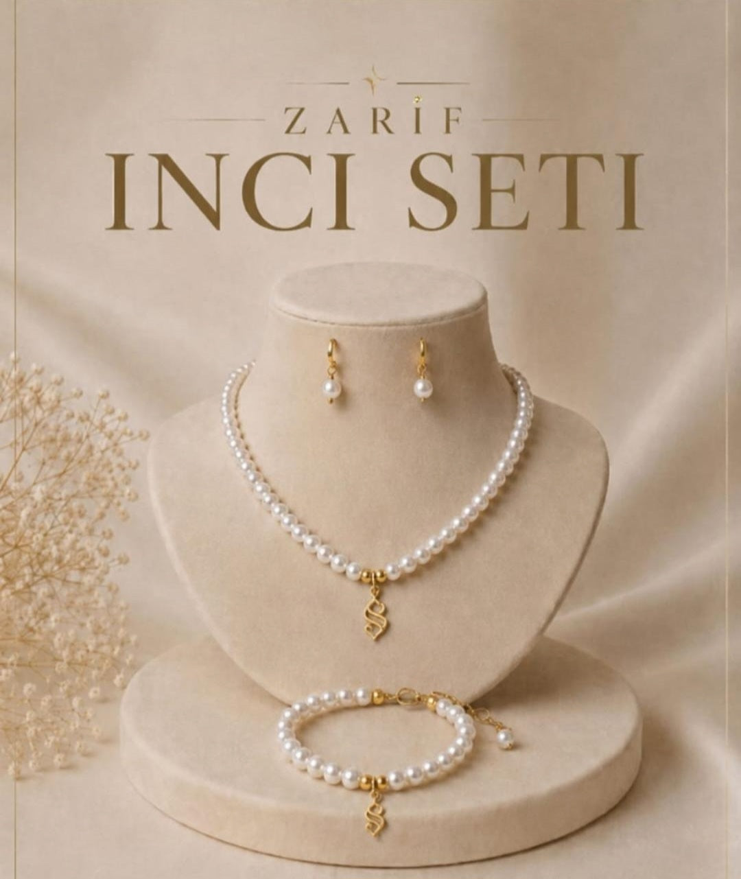 İnci Takı Seti – Gerçek Tatlı Su İncisi | Zarif Model
