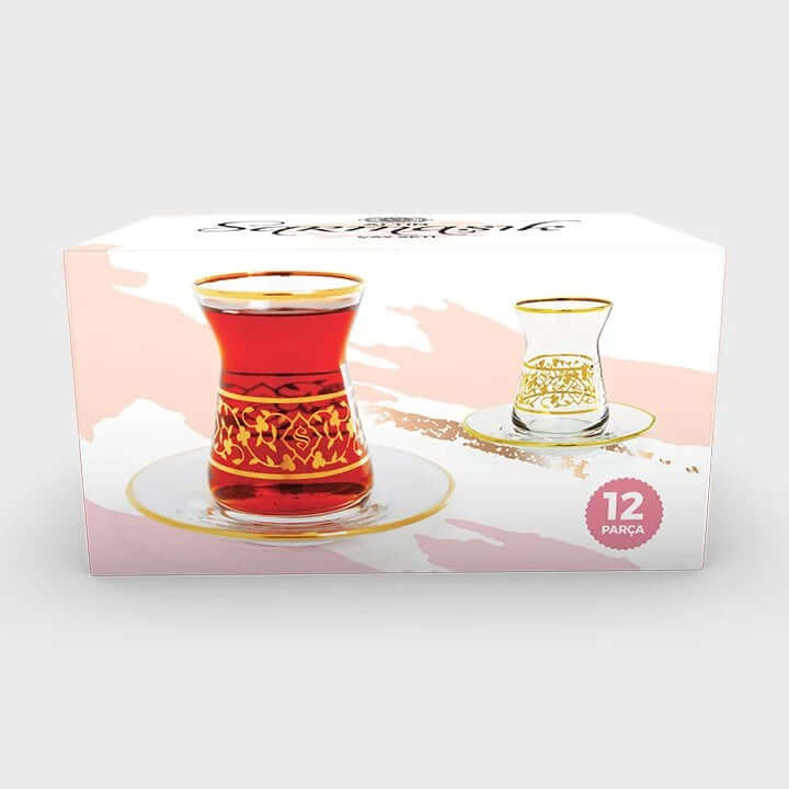 Semerkand Yayınları Semerkand 12'li Baskılı Çay Bardağı
