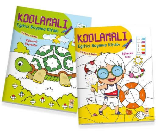 Kodlamalı Eğitici Boyama Seti 5-6 Yaş (2 Kitap)